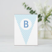 Chevron & Dot Party Flag Bunting Banner Post Card Briefkaart (Staand voorkant)