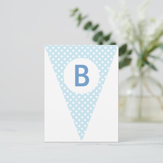 Chevron & Dot Party Flag Bunting Banner Post Card Briefkaart (Staand voorkant)