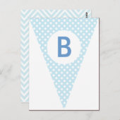 Chevron & Dot Party Flag Bunting Banner Post Card Briefkaart (Voorkant / Achterkant)