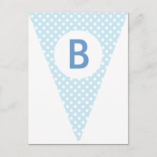Chevron & Dot Party Flag Bunting Banner Post Card Briefkaart