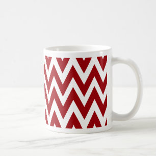 Chevron Dreams red en white chevron Coffee Koffiemok