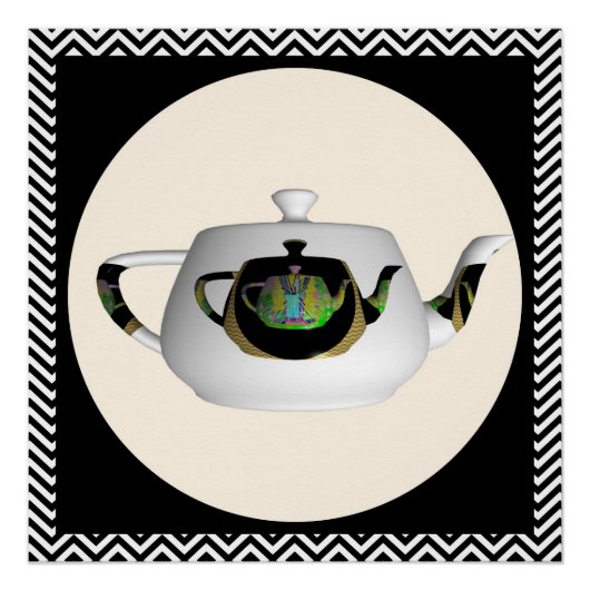 Chevron Driedelige Theepotten Perfect Poster (Voorkant)