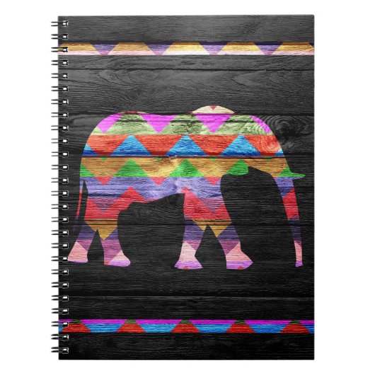 Chevron Elephant Pattern #2 Notitieboek (Voorkant)