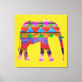 Chevron Elephant Pattern Canvas Afdruk (Voorkant)