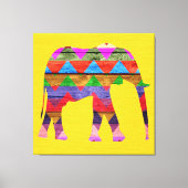 Chevron Elephant Pattern Canvas Afdruk (Voorkant)