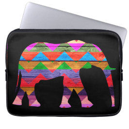 Chevron Elephant Pattern Laptop Sleeve