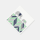 Chevron Elephants Modern Baby servet (Hoek)