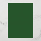 Chevron Emerald Green Gold Folie Uitnodiging voor  (Achterkant)