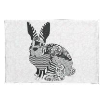 Chevron en bloemenkonijn