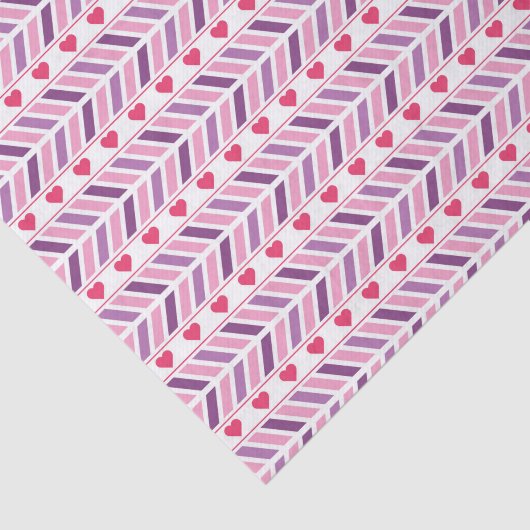 Chevron en Hearts Tissue Papier (Detail)