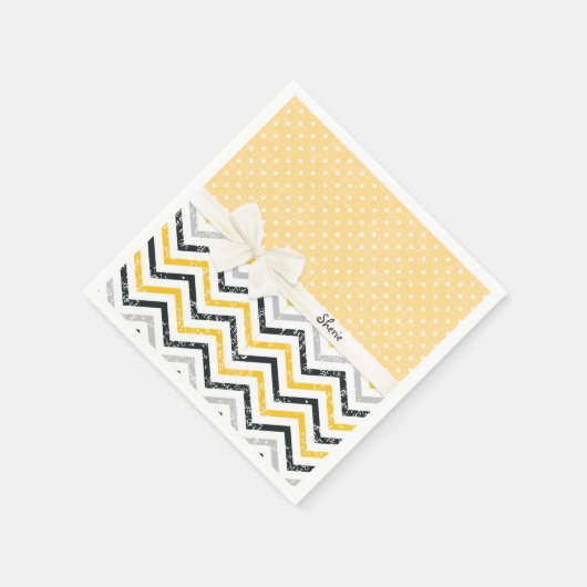 Chevron en Polka Dots Servetten (Hoek)