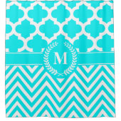 Chevron en Quatrefoil Douchegordijn (Voorkant)