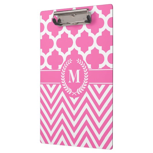 Chevron en Quatrefoil Klembord (Links)