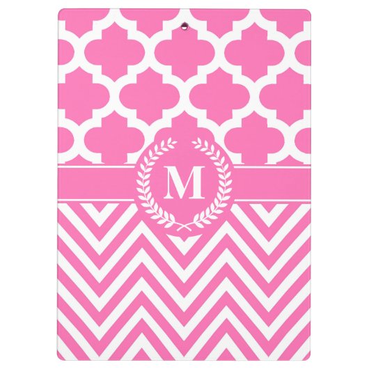 Chevron en Quatrefoil Klembord (Achterkant)