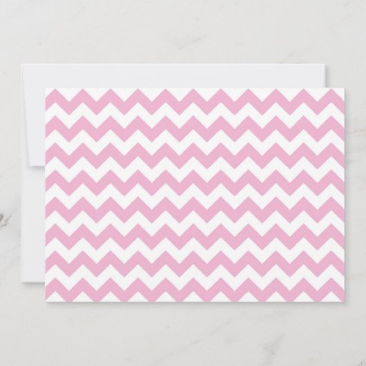 Chevron en Stippen Pendant Birthday Invitation Kaart (Achterkant)