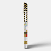 chevron en strepen met aangepaste naam en initiaal Case-Mate iPhone case (Achterkant / Links)