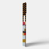 chevron en strepen met aangepaste naam en initiaal Case-Mate iPhone case (Achterkant / Rechts)