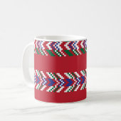 Chevron fair isle naadloze patroondesignallover; koffiemok (Voorkant links)