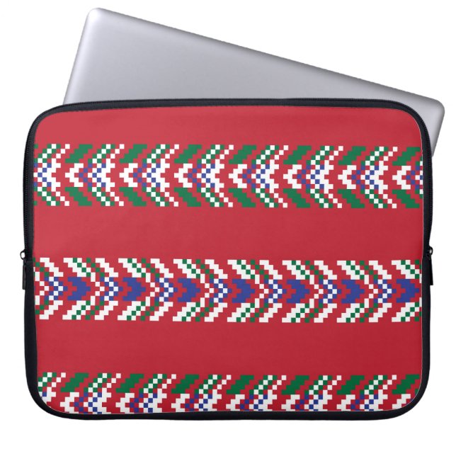 Chevron fair isle naadloze patroondesignallover; laptop sleeve (Voorkant)