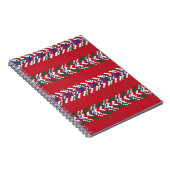 Chevron fair isle naadloze patroondesignallover; notitieboek (Rechterzijde)