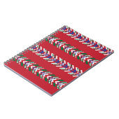 Chevron fair isle naadloze patroondesignallover; notitieboek (Linkerzijde)