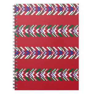 Chevron fair isle naadloze patroondesignallover; notitieboek