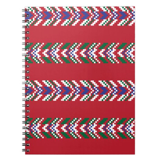 Chevron fair isle naadloze patroondesignallover; notitieboek (Voorkant)