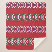 Chevron fair isle naadloze patroondesignallover; sherpa deken (Voorkant)