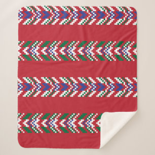 Chevron fair isle naadloze patroondesignallover; sherpa deken