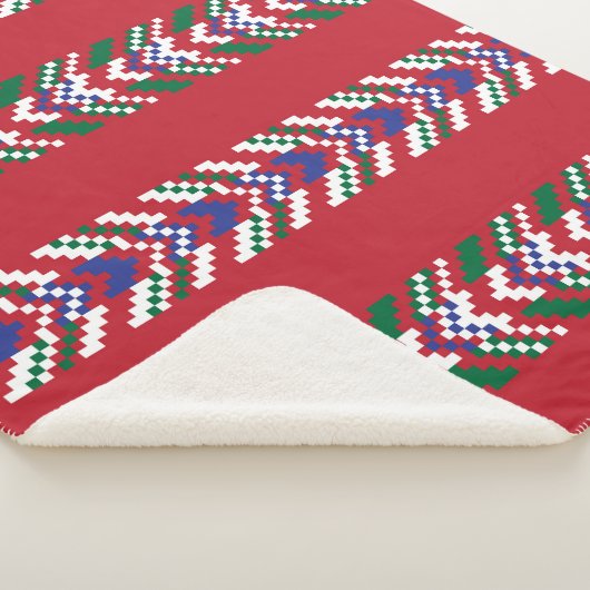 Chevron fair isle naadloze patroondesignallover; sherpa deken (3/4)