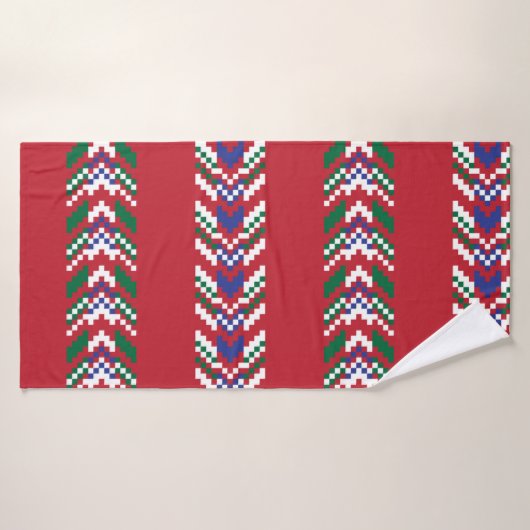 Chevron fair isle seamless pattern designallover,  badhanddoek (Badhanddoek)