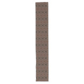 Chevron Faux Dark Grain Wood Pattern Lange Tafelloper (Voorkant)