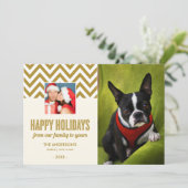 CHEVRON FEESTDAGEN | HOLIDAIRE FOTOKAART FEESTDAGENKAART (Staand voorkant)