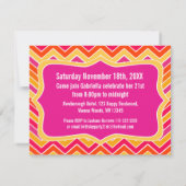 Chevron felle foto 21ste verjaardag uitnodiging (Achterkant)