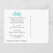 Chevron Fiets Bruids Trouwdouche Briefkaart (Achterkant)