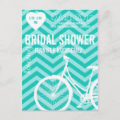 Chevron Fiets Bruids Trouwdouche Briefkaart (Voorkant)