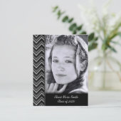 Chevron Foto Lijst voor Afstuderen Uitnodiging (Staand voorkant)