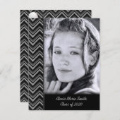 Chevron Foto Lijst voor Afstuderen Uitnodiging (Voorkant / Achterkant)