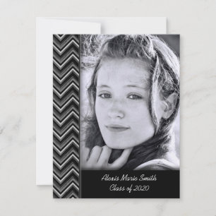 Chevron Foto Lijst voor Afstuderen Uitnodiging