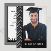Chevron Frame With Graduation Photo Kaart (Voorkant / Achterkant)