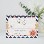 Chevron Garden RSVP Kaarten invoegen (Staand voorkant)