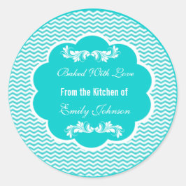 Chevron gebakken met liefde Stickers cadeau Labels