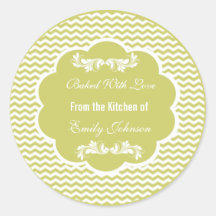 Chevron gebakken met liefde Stickers cadeau Labels