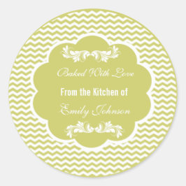 Chevron gebakken met liefde Stickers cadeau Labels