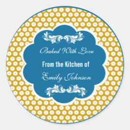 Chevron gebakken met liefde Stickers cadeau Labels