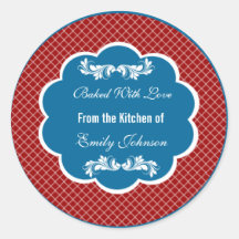 Chevron gebakken met liefde Stickers cadeau Labels