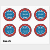 Chevron gebakken met liefde Stickers cadeau Labels (Vel)
