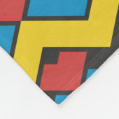 Chevron Geel Blauw Minimaal Patroon Fleece Deken (Hoek)