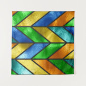 Chevron gekleurde glazen textuur wandkleed (Voorkant (horizontaal))
