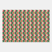 Chevron Geometric Christmas Red Green and Pink  Inpakpapier Vel (Voorkant 2)
